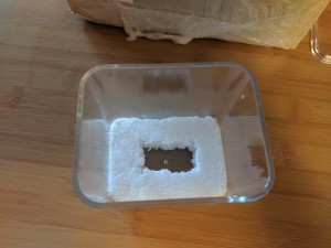 Négatif en polystyrène, [Tutoriel] Nid + ADF en plâtre dans une boîte Godmorgon
